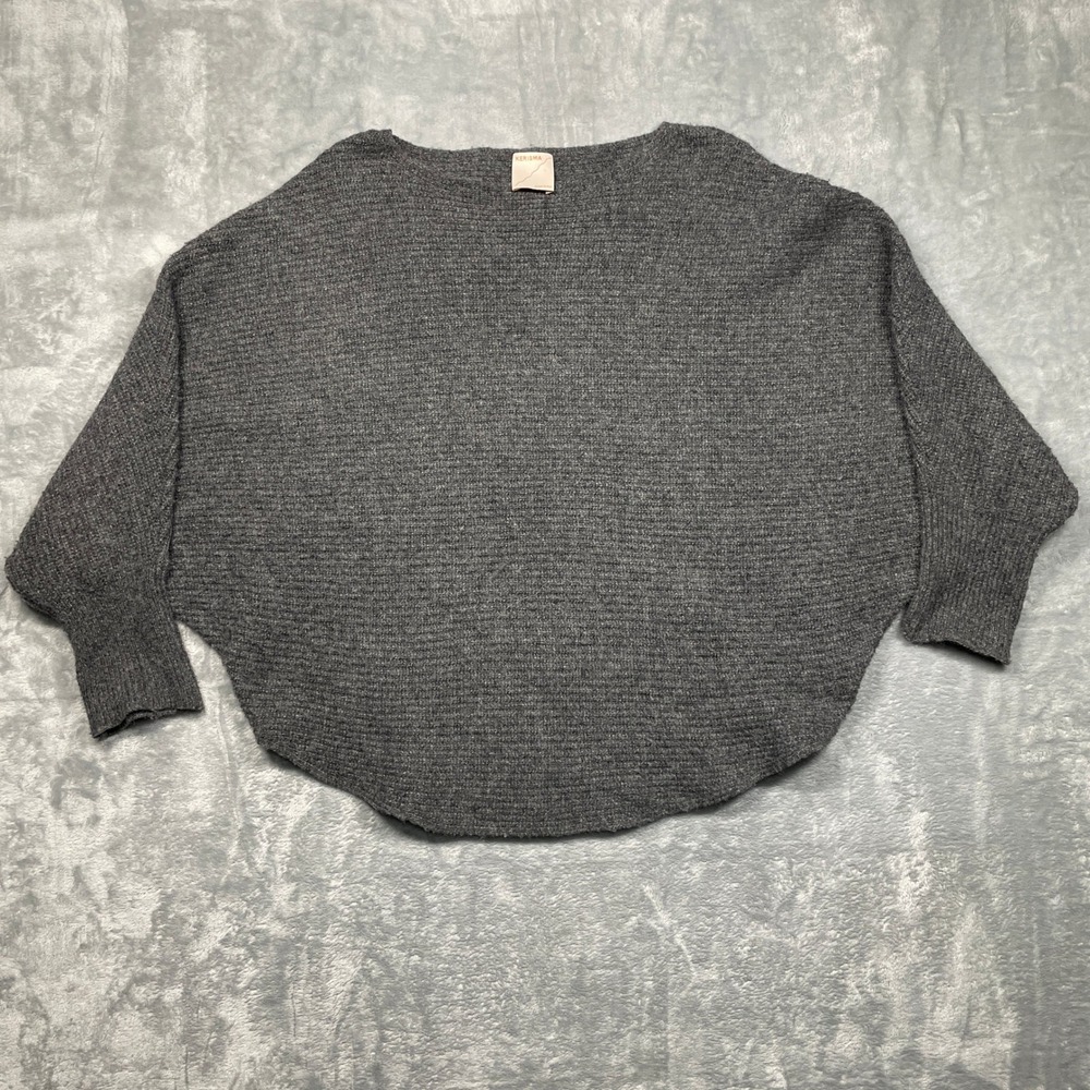 Kerisma Ryker Sweater Women M/L Grey Wool Blend Batwing Dolman Knit